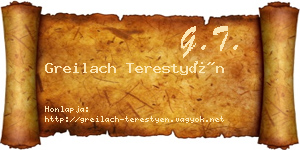 Greilach Terestyén névjegykártya